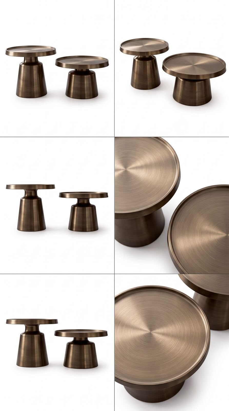 Duo Table Gigogne — Métal Peint
