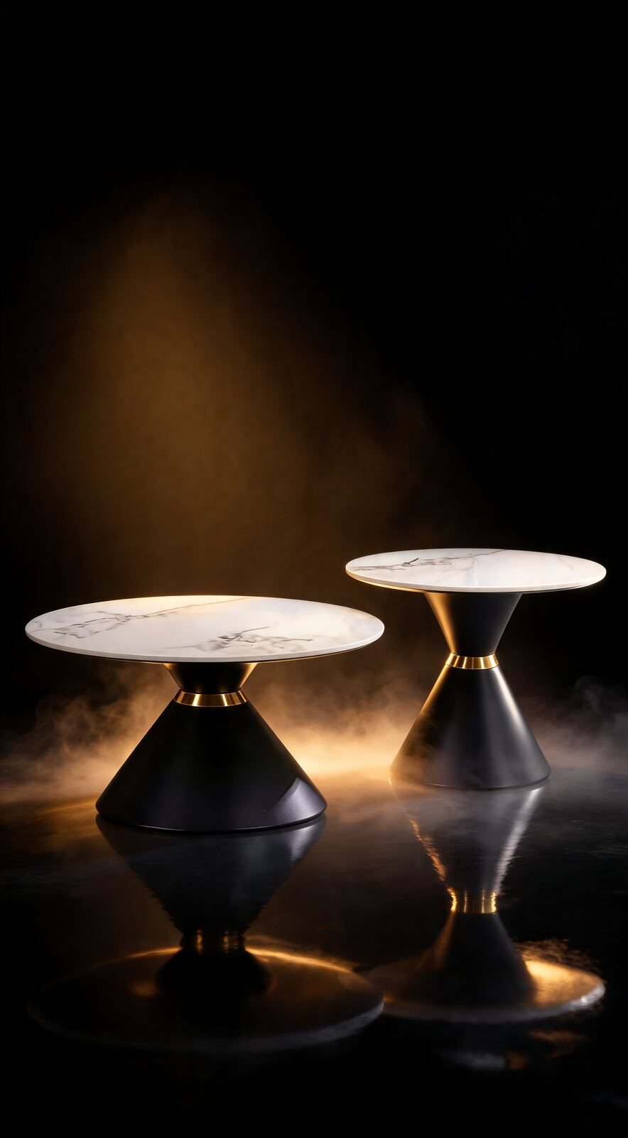 Duo Table Gigogne — Plateau en Céramique — Majesty Home Casablanca