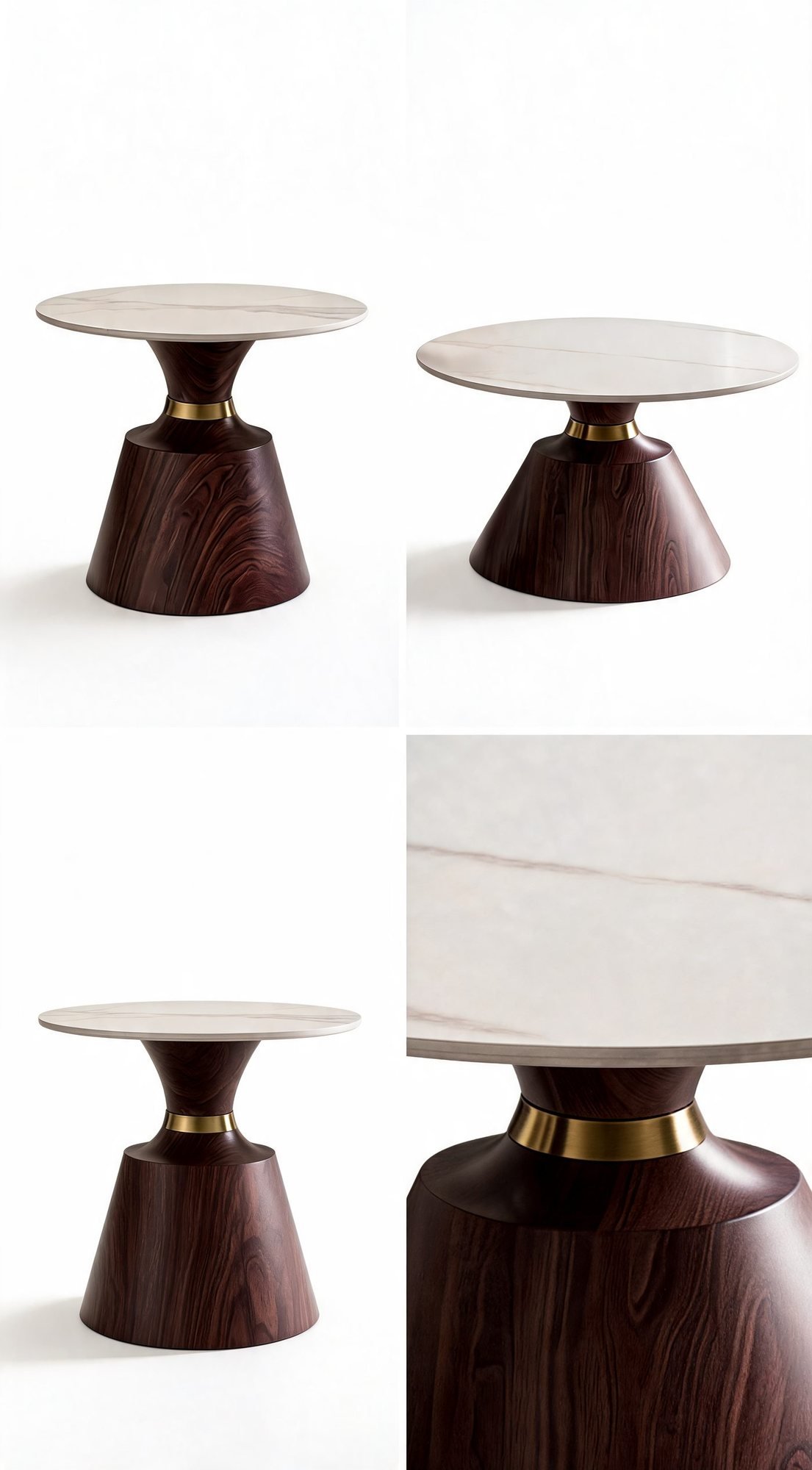 Duo Table Gigogne — Céramique & Bois Sablier