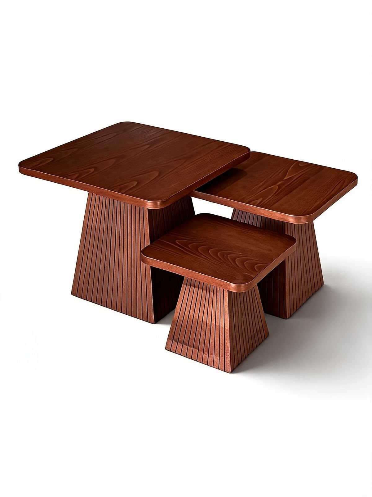 Table de Salon en Bois — 3 Pièces