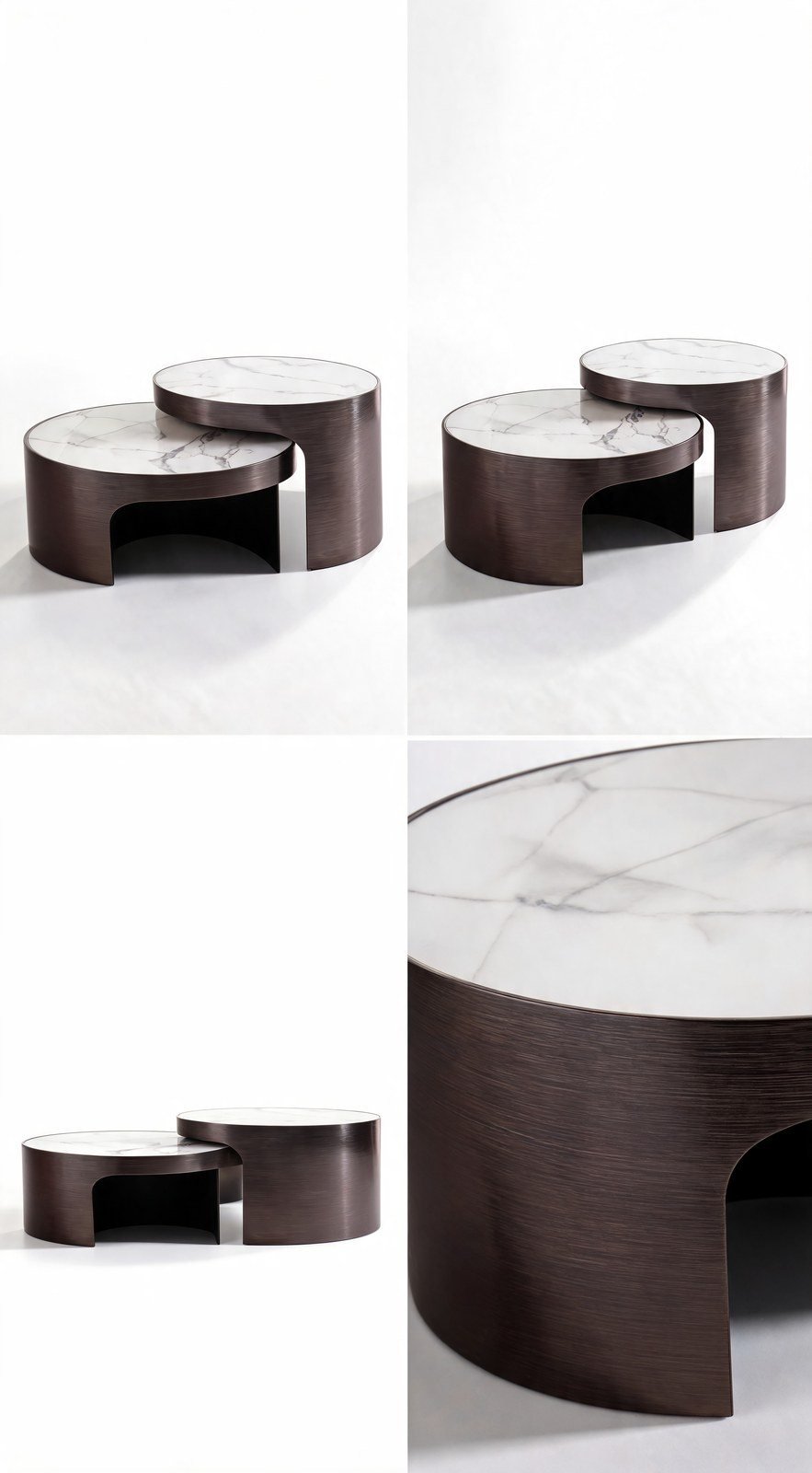 Duo Table de Salon — Plateau en Céramique — Majesty Home Casablanca