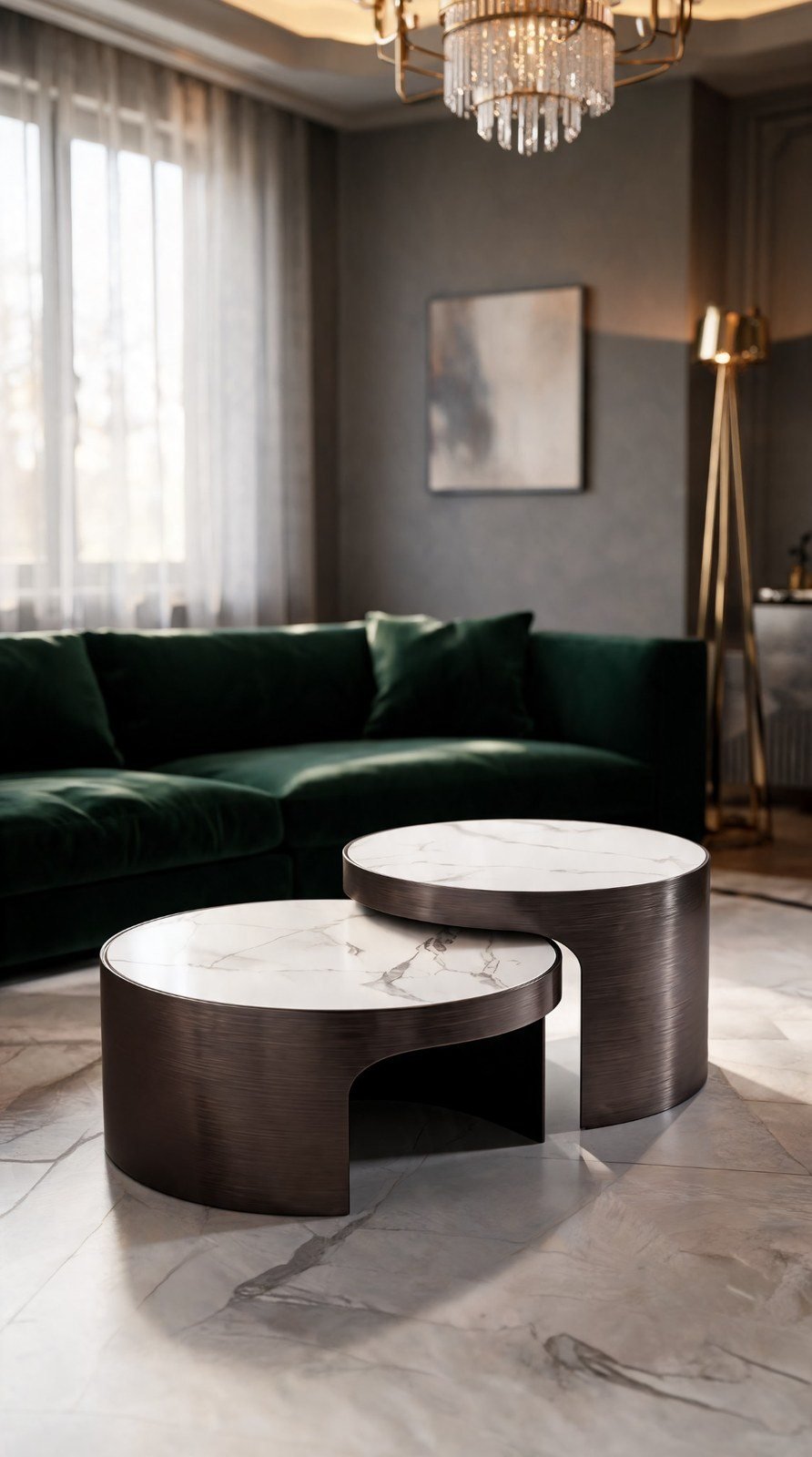 Duo Table de Salon — Plateau en Céramique