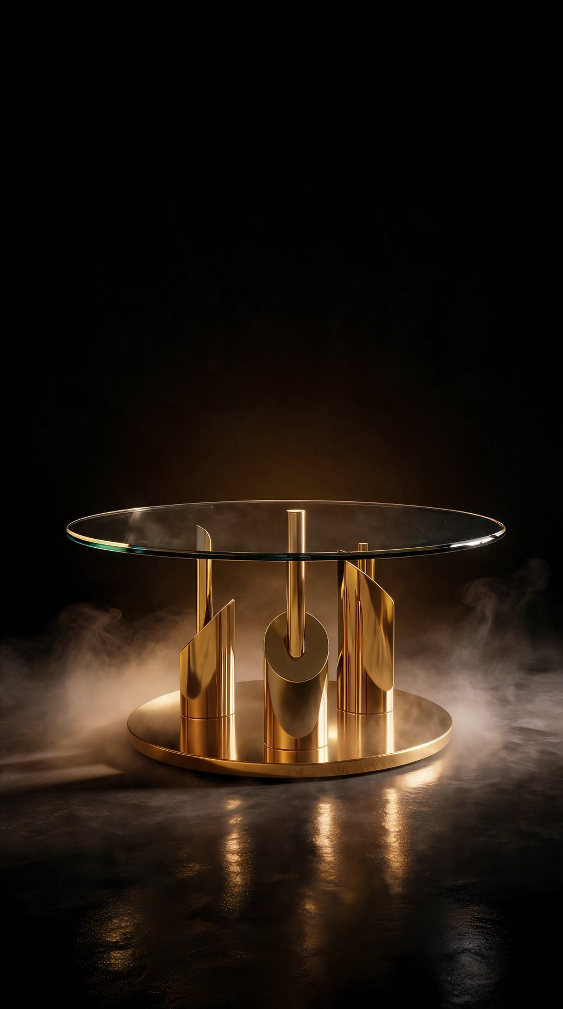 Table de Salon — Cadre Inoxydable, Plateau en Verre