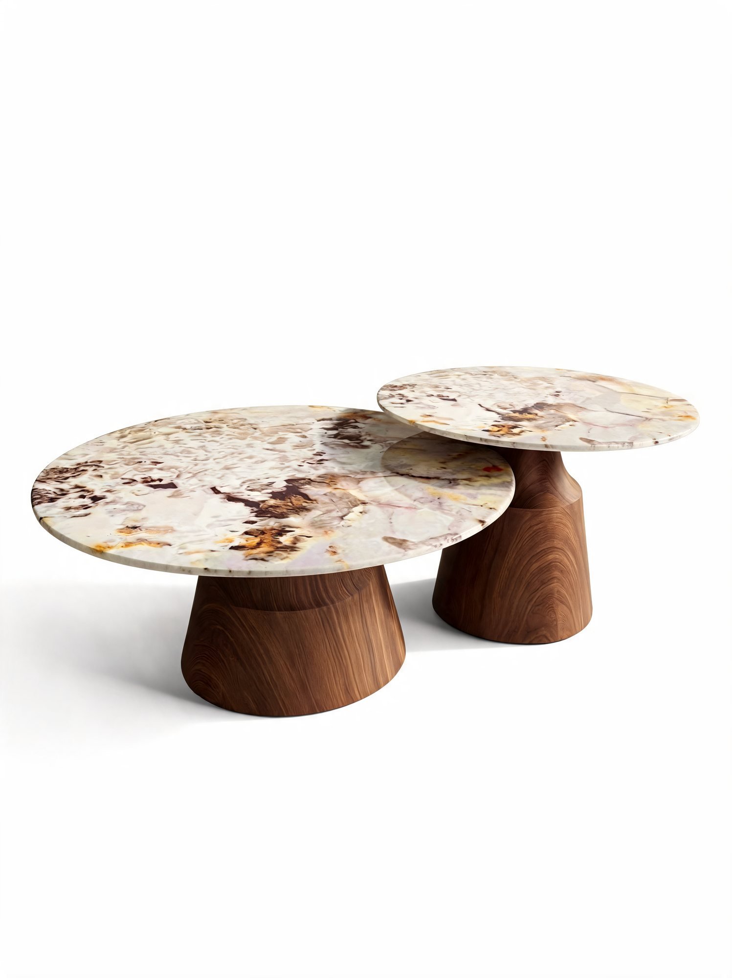 Duo Table de Salon — Surface en Marbre