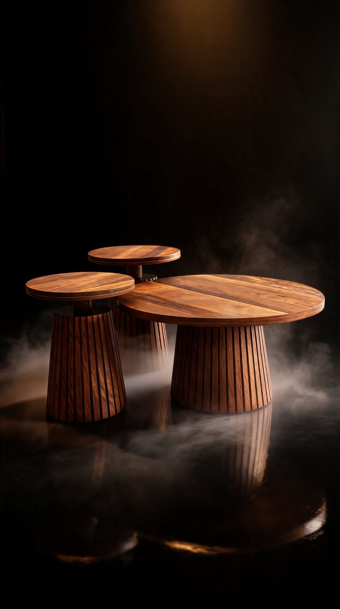 Trio Table Basse en Bois