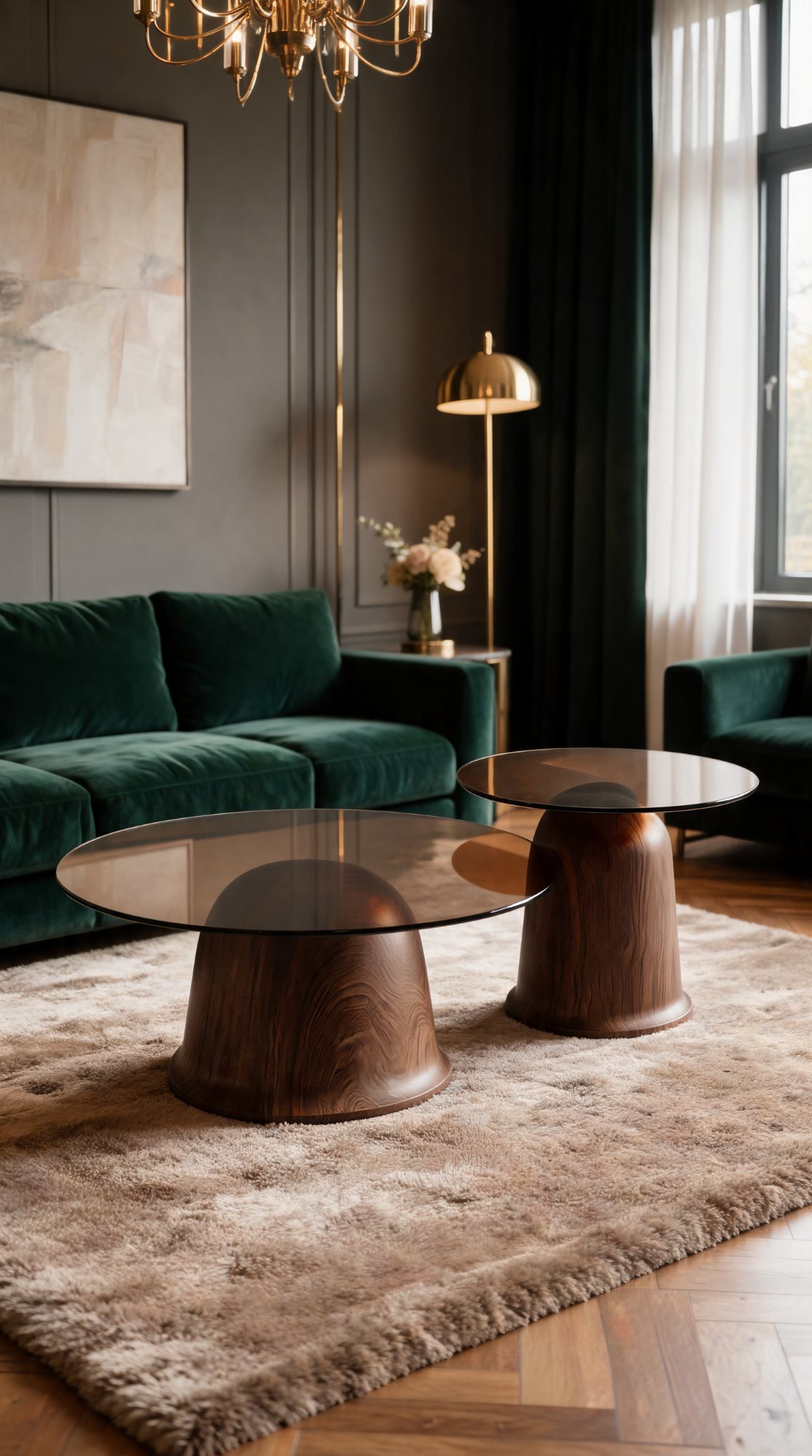 Duo Table de Salon — Surface en Verre