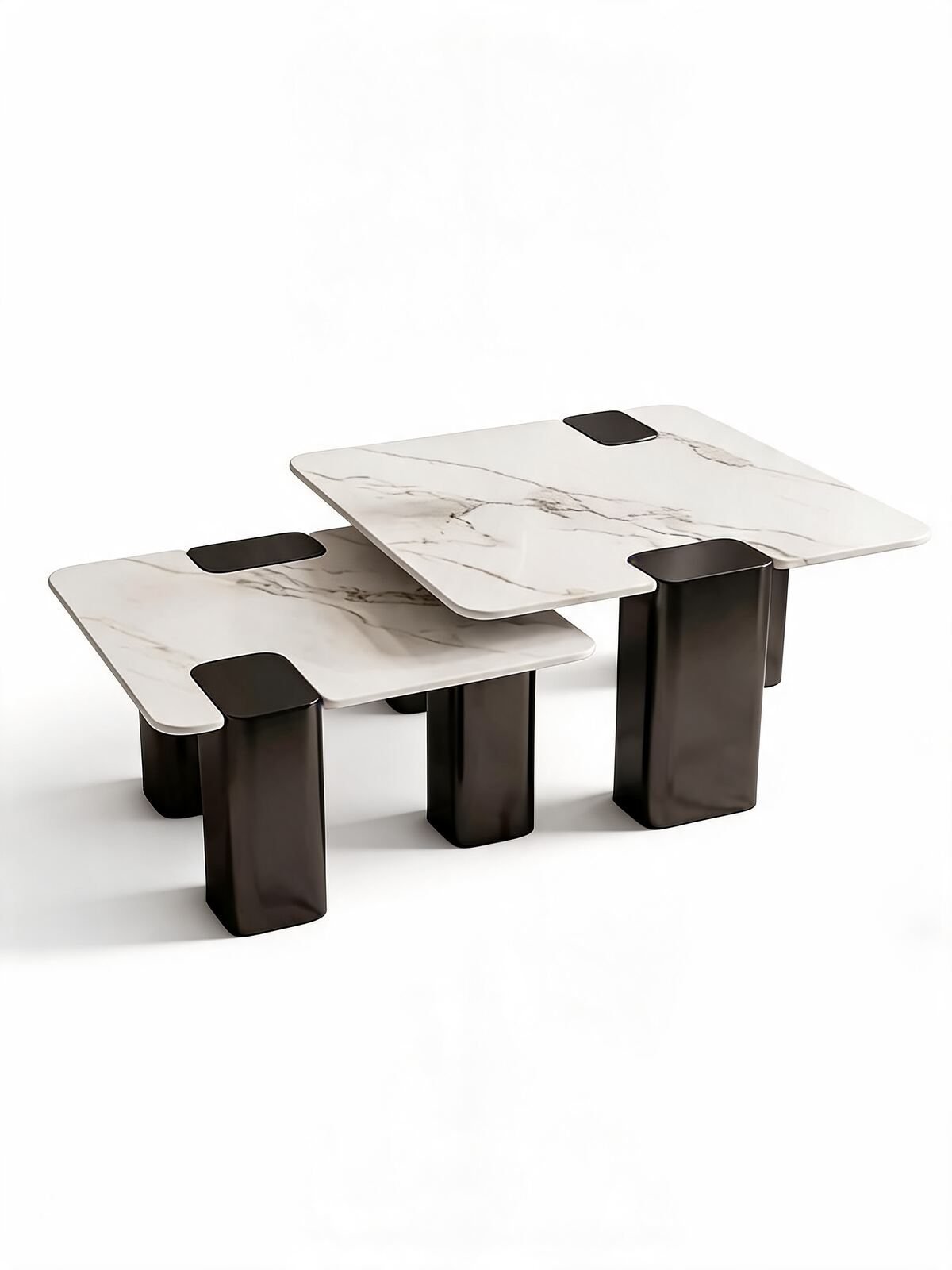 Duo Table de Salon — Plateau en Marbre
